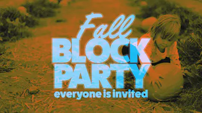 Fall Block Party Pumpkin Autumn Orange | Church Motion Graphics